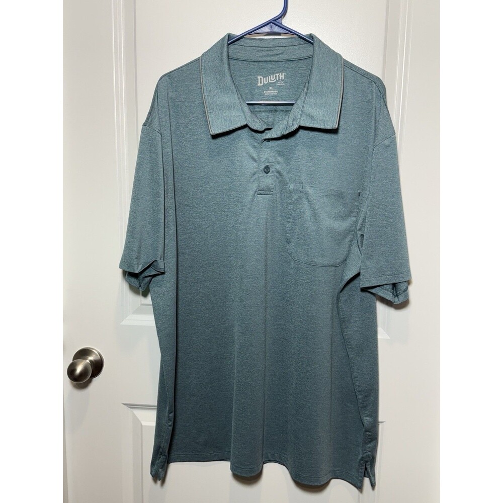 Duluth Men’s Polo Shirt XL Standard Fit Green‎ X Large Work Casual